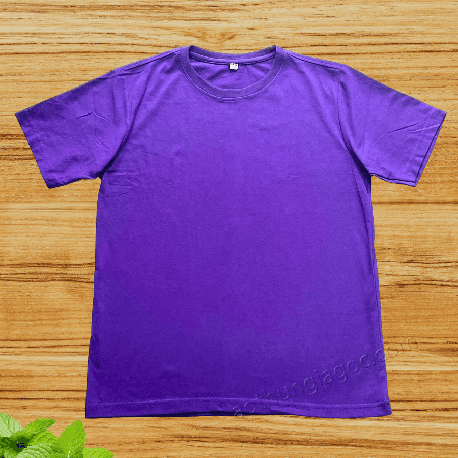 Áo Thun Cotton 2 Chiều 65/35 Màu Tím